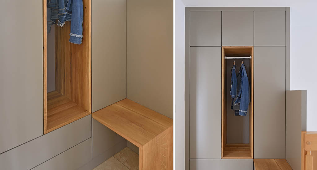 garderobe unter der treppe Schreiner holz schraege Offenburg