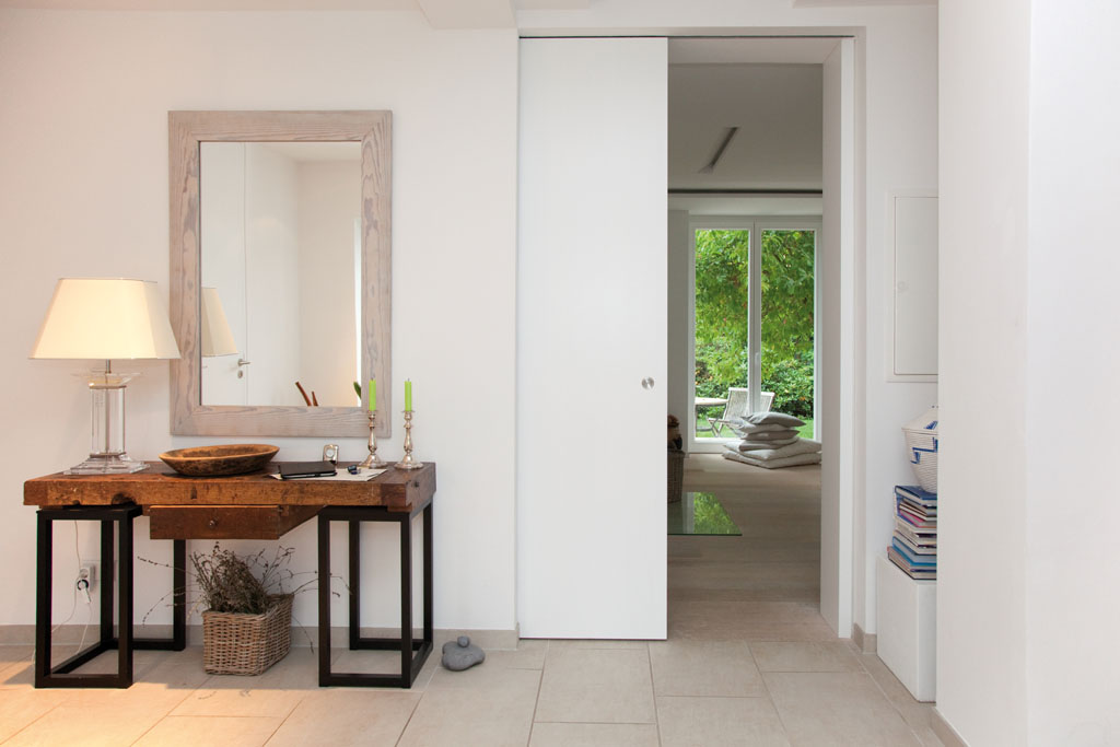 Raumteiler Zimmertür Eichenhaus Gleittüren Schiebetüren Weiß Holz in Offenburg