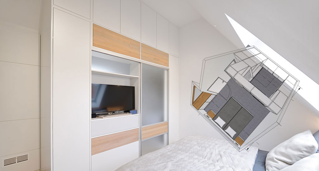 Schlafzimmer aus Lahr mit Schrank Schiebetuer