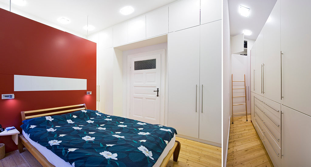 Kleiderschrank und Einbauschrank in Weiß lackiert mit Holz und nach Maß Schreinerei Hamm in Offenburg