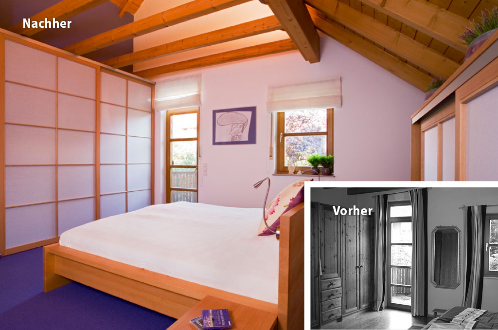 Kleiderschrank mit Japan-Massivholz-Schiebetüren Schreinerei Hamm in Lahr