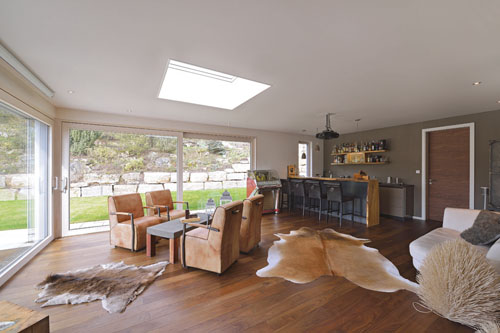 Wohnzimmer Anbau von der Schreinerei Hamm in Lahr